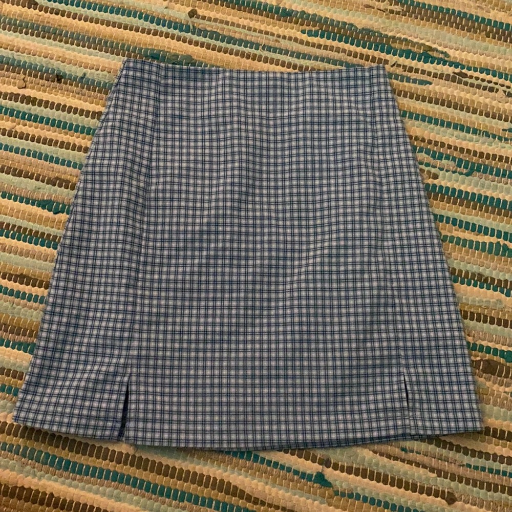 Brandy Melville Blue Plaid Skirt